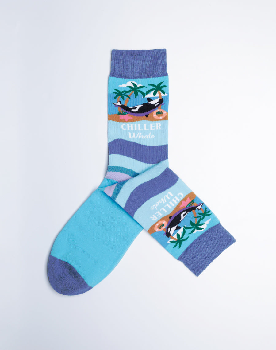 Women's Chiller Whale Funny Crew Socks